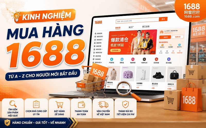 Kinh Nghiệm Mua Hàng 1688 Giá Rẻ, An Toàn Cho Người Mới Từ A-Z